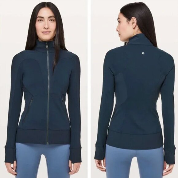 LULULEMON Movement To Movement Jacket in Nocturnal Teal Size 6 Navy Blue - Picture 1 of 8